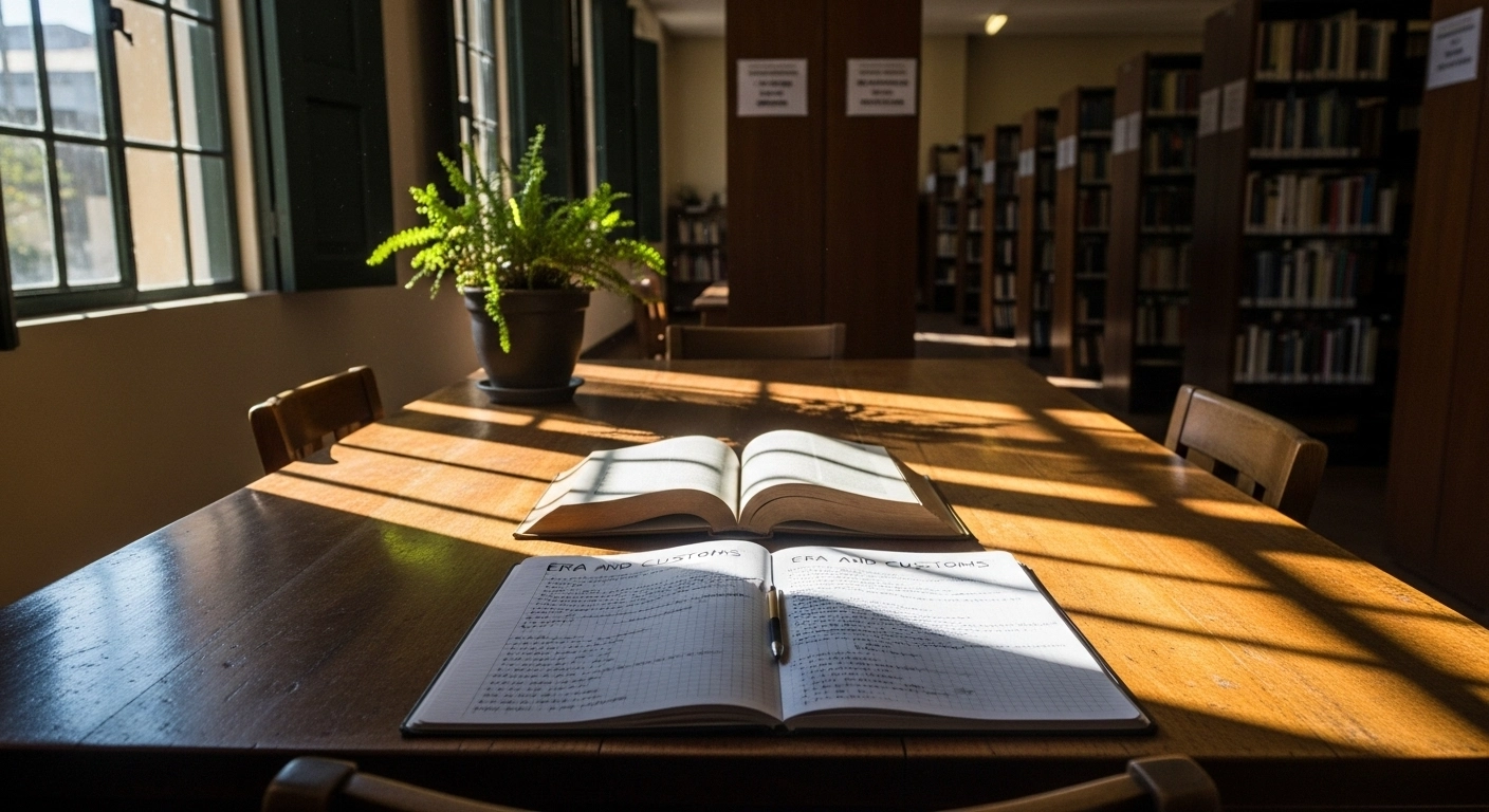 Texto pronto: parágrafo pronto sobre época e costumes (com espaço para adaptar)